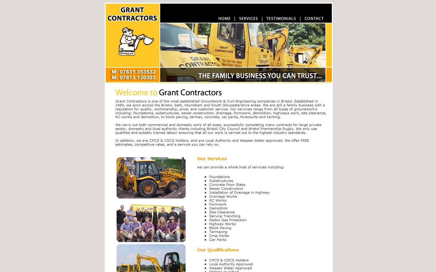Grant Contactors Website