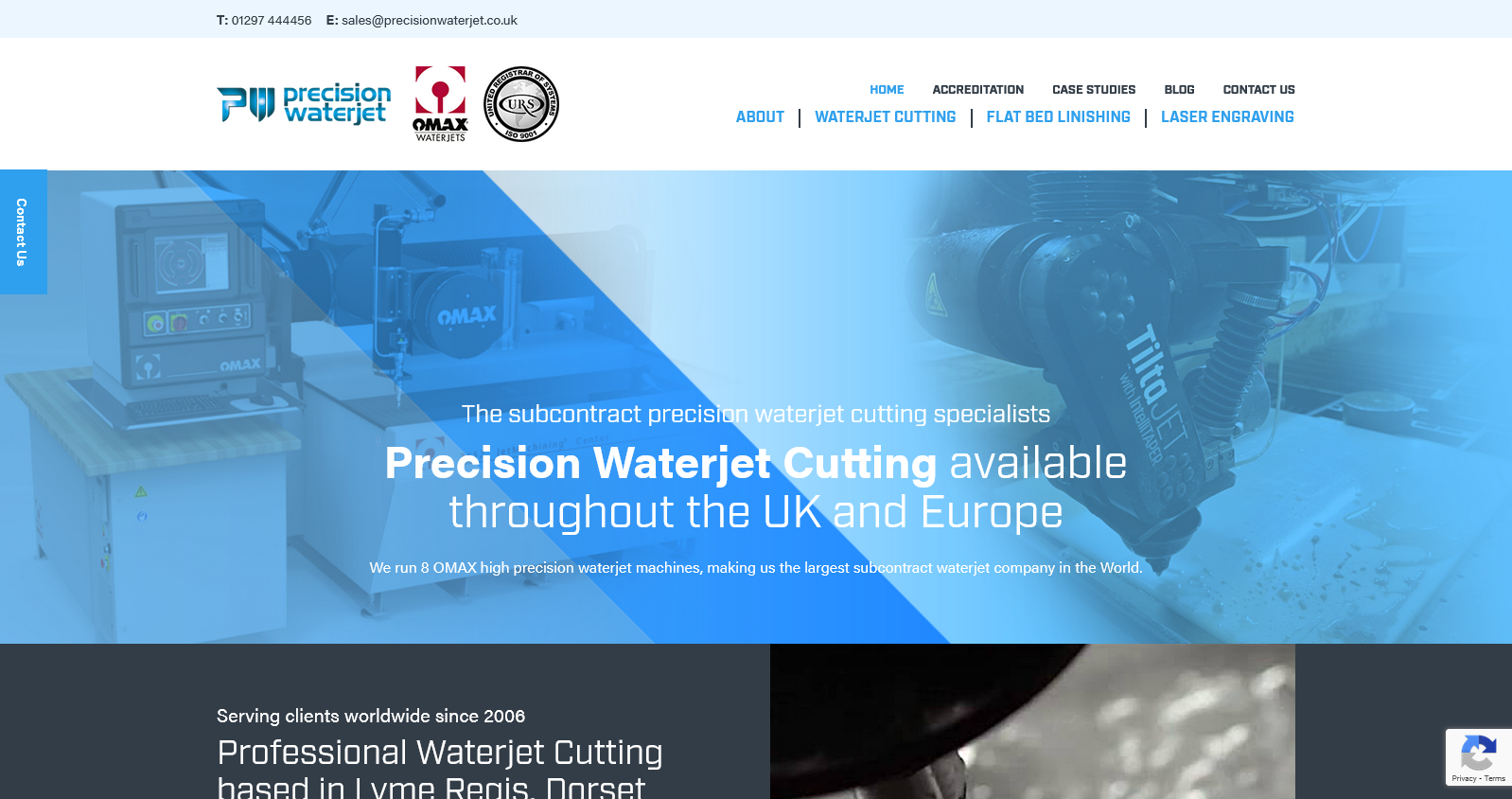 Precision Waterjet Ltd  Website