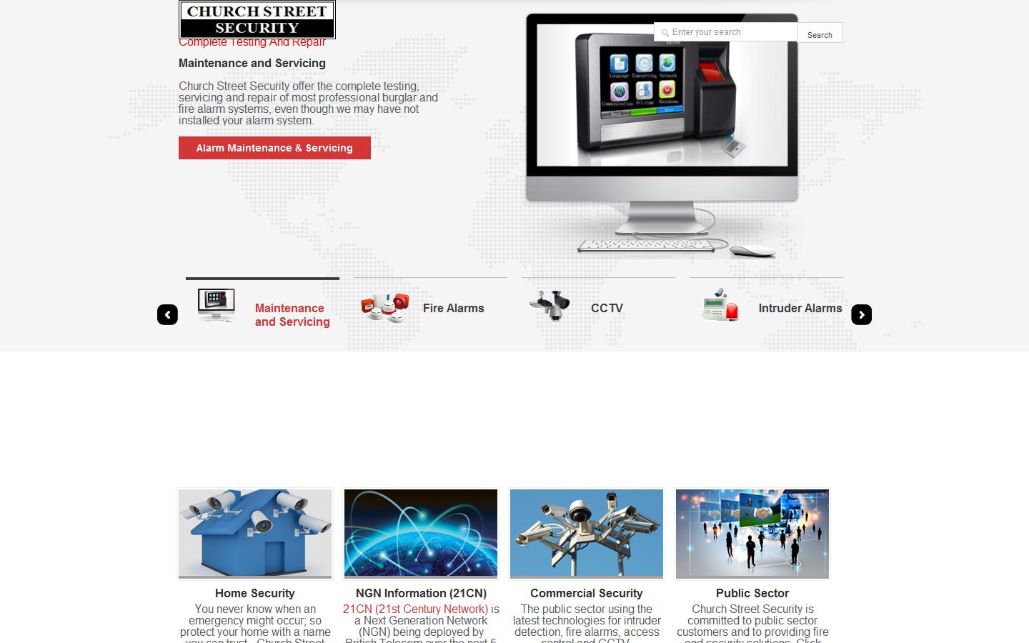 Church Street Security Systems Website