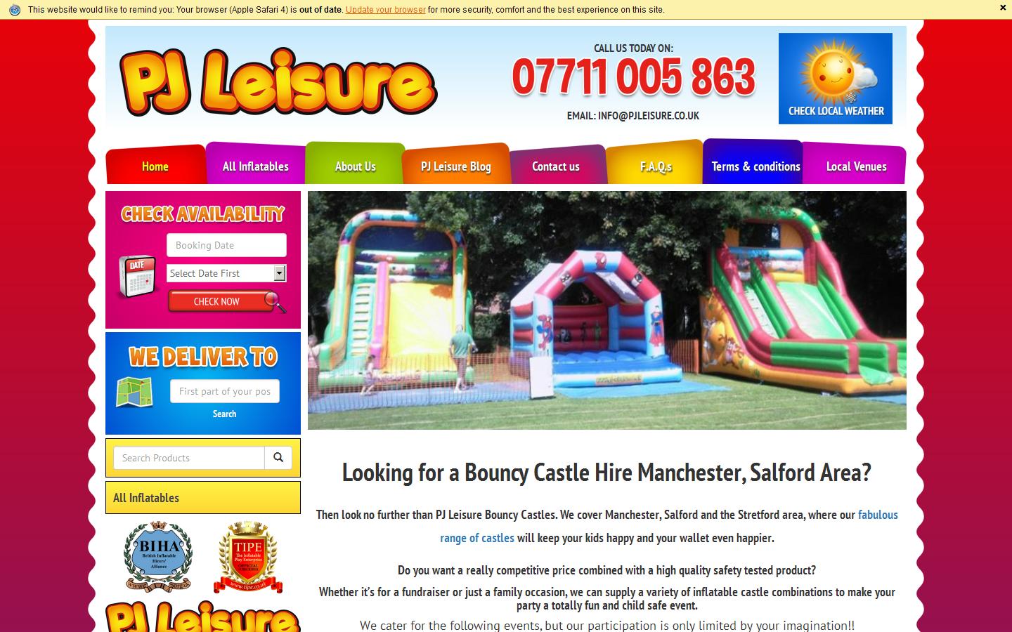 PJ Leisure Website