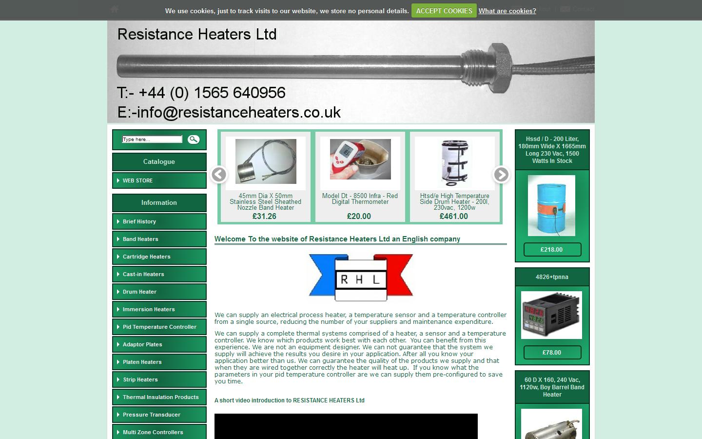 Resistance Heaters Website