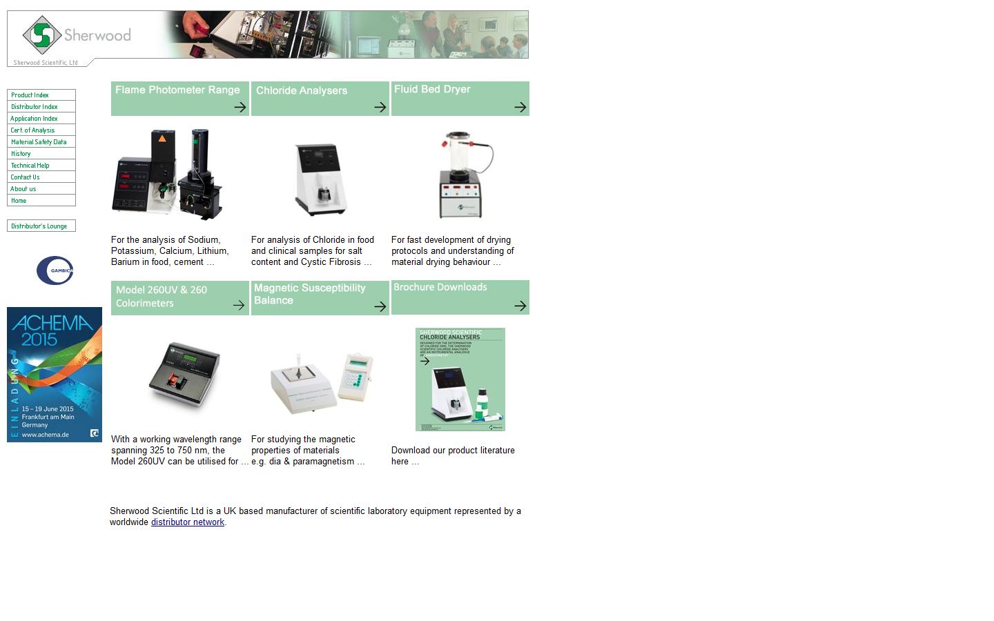 Sherwood Scientific Website