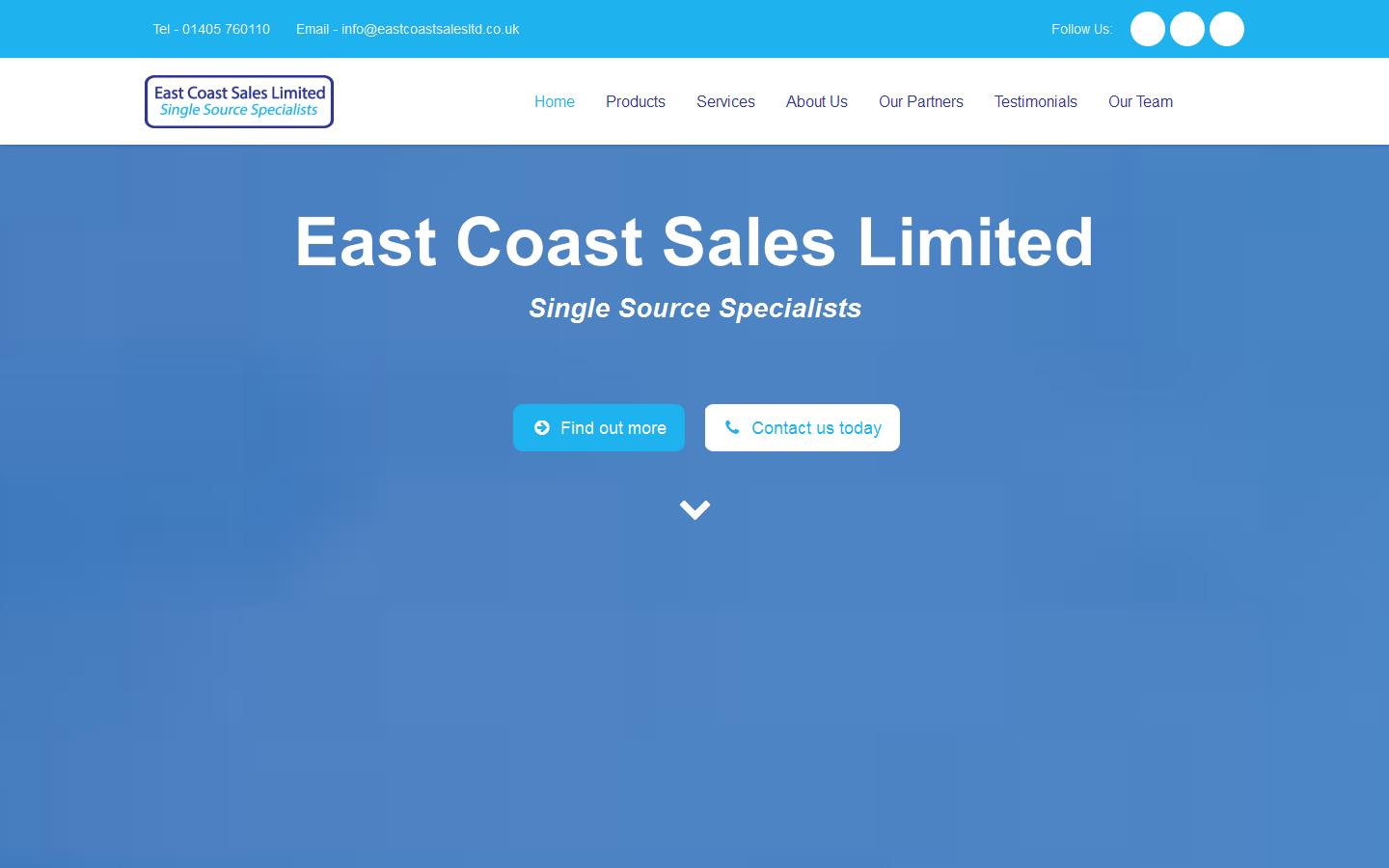 East Coast Sales Limited Website
