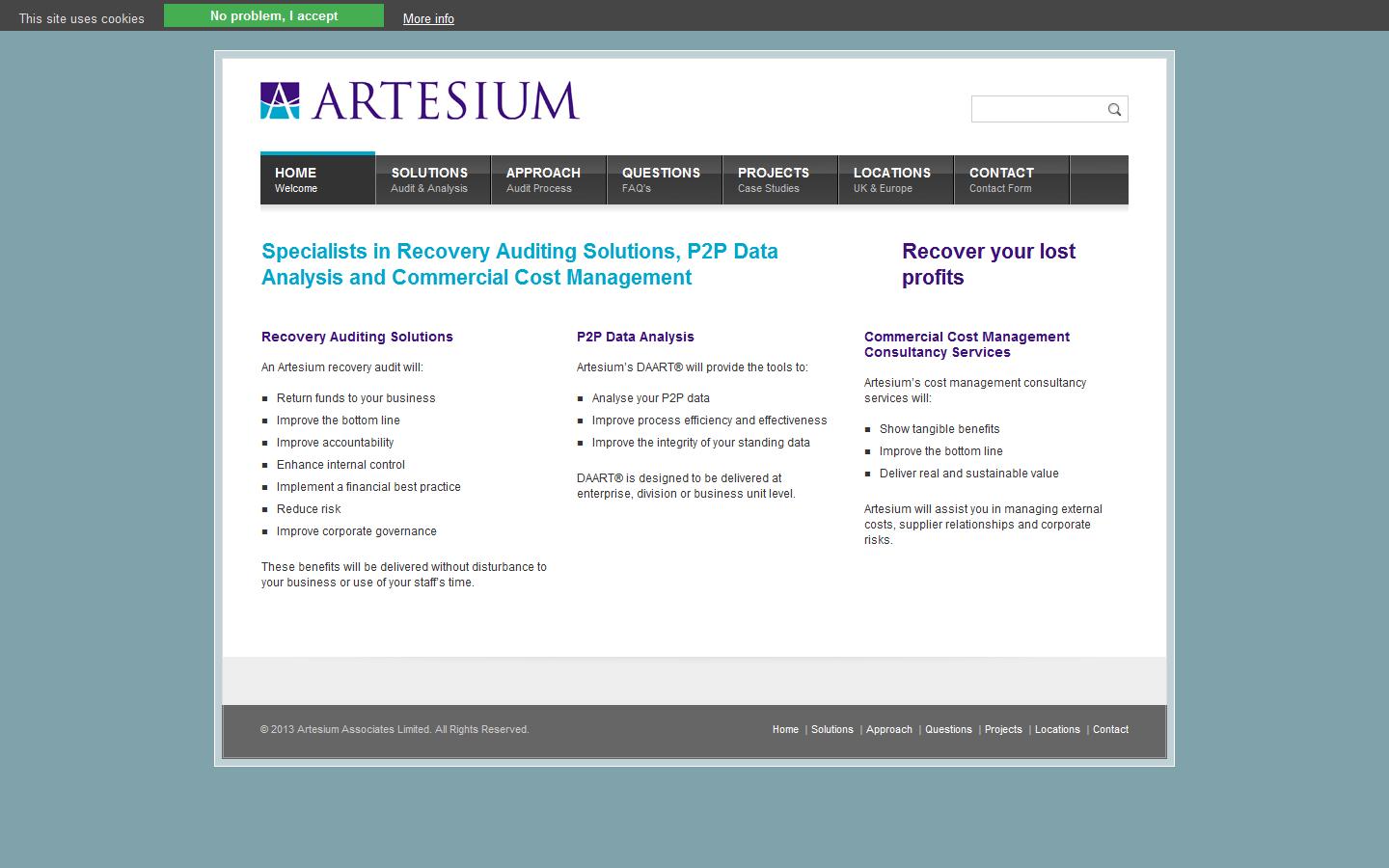 Artesium Associates Ltd Website