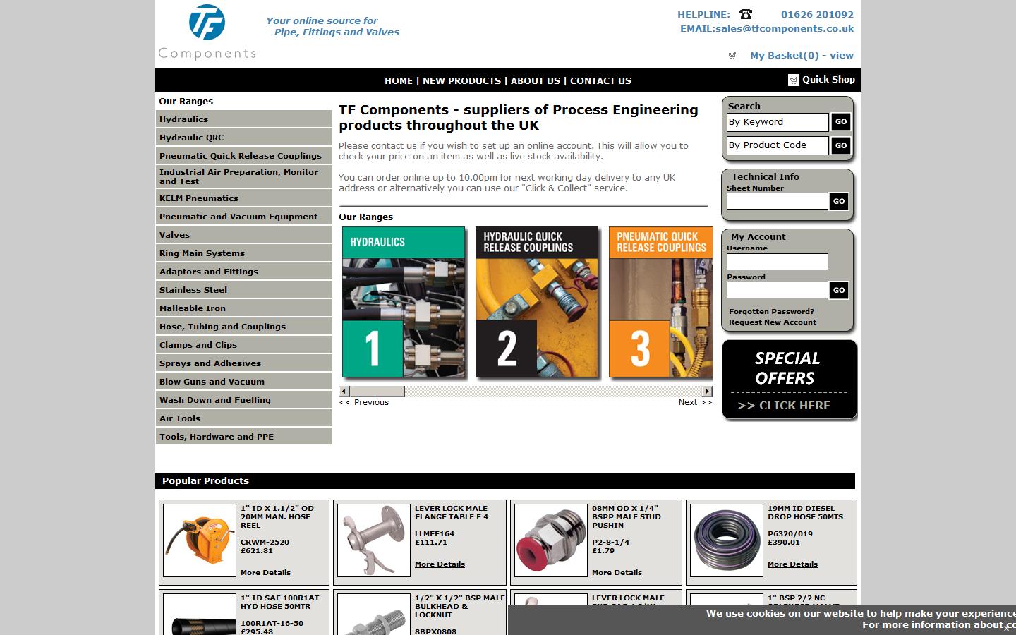Fluid Air Components Limited Website