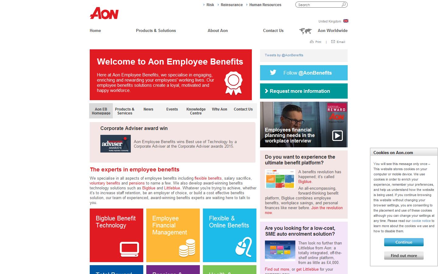 Aon Employee Benefits Website