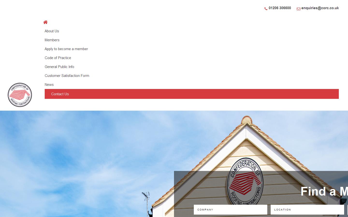 Confederation of Roofing Contractors Website