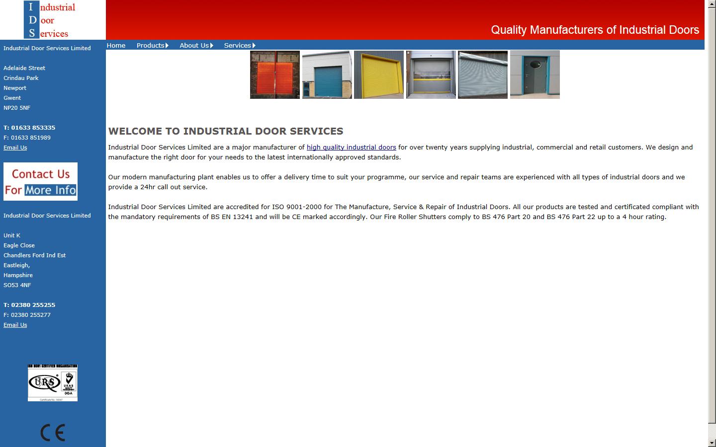 Industrial Door Services Ltd Website