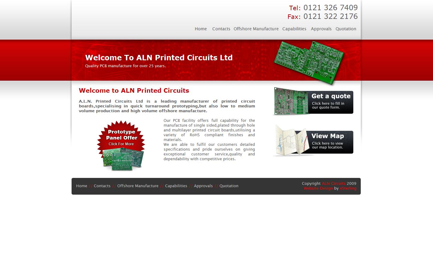 ALN Printed Circuits Website