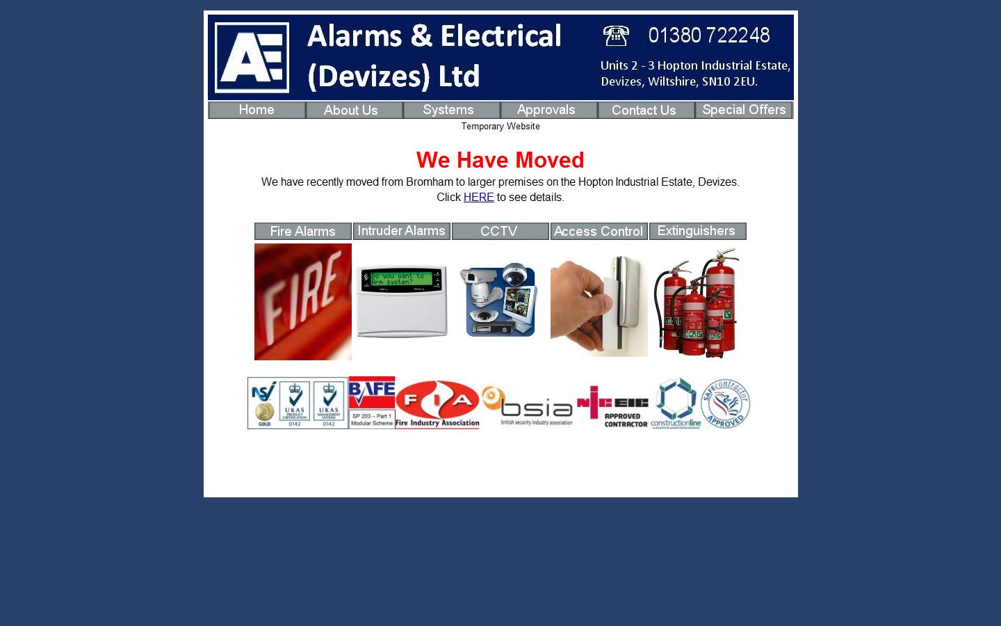 Alarms & Electrical (Devizes) Website