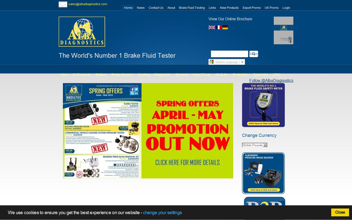 ALBA DIAGNOSTICS Website