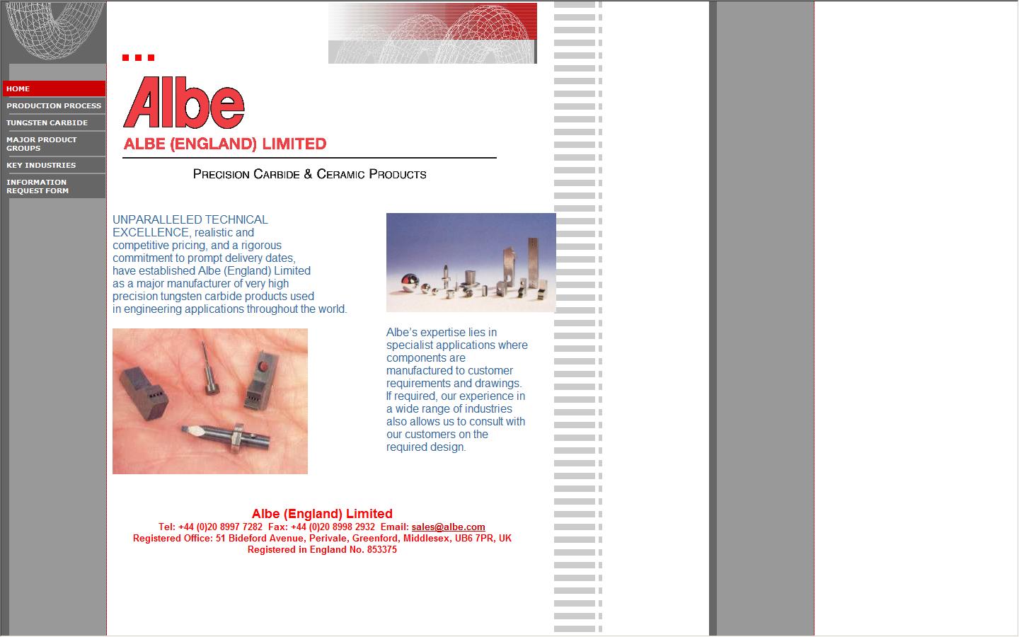 Albe (England) Ltd Website