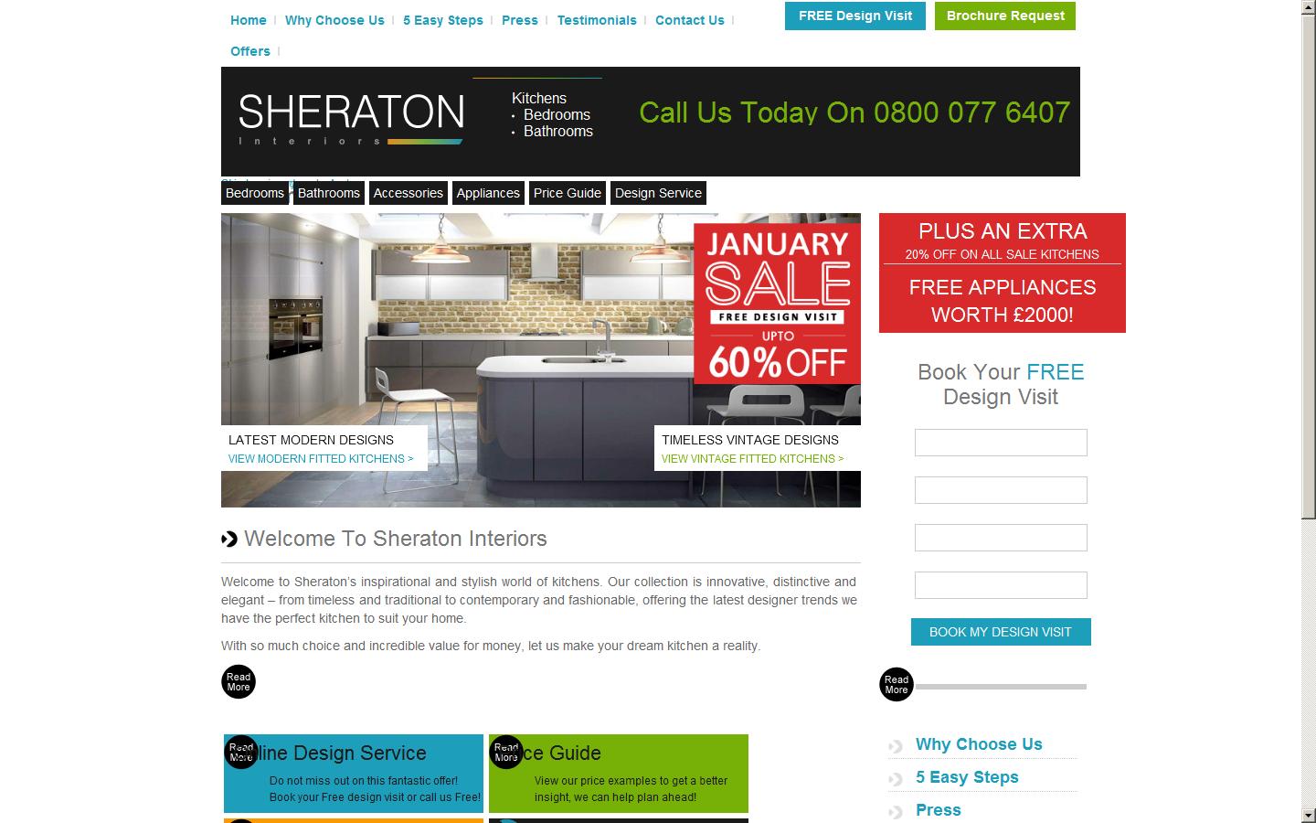 Sheraton Interiors Designers Website