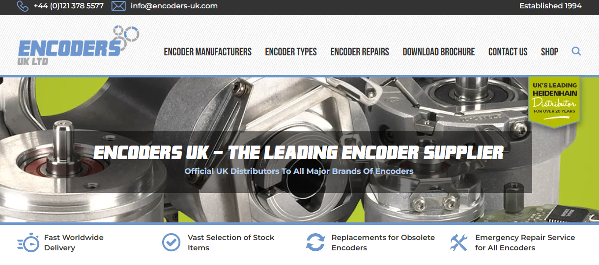 Encoders UK Ltd Website