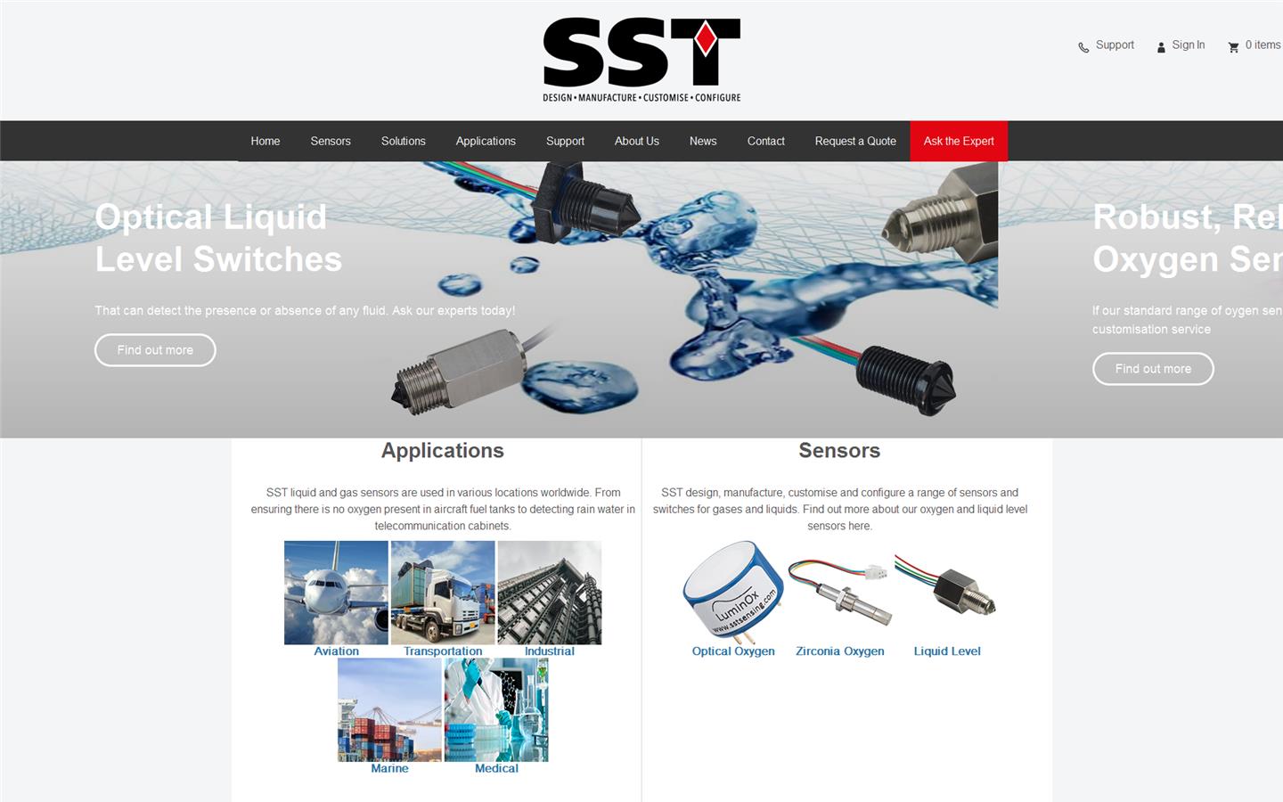 SST Sensing Ltd Website