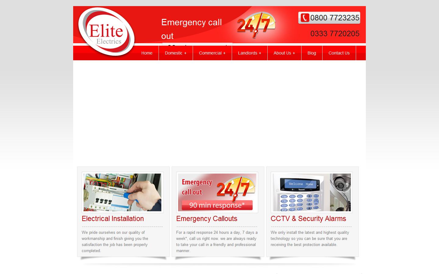 Elite Electrics Midlands Ltd Website