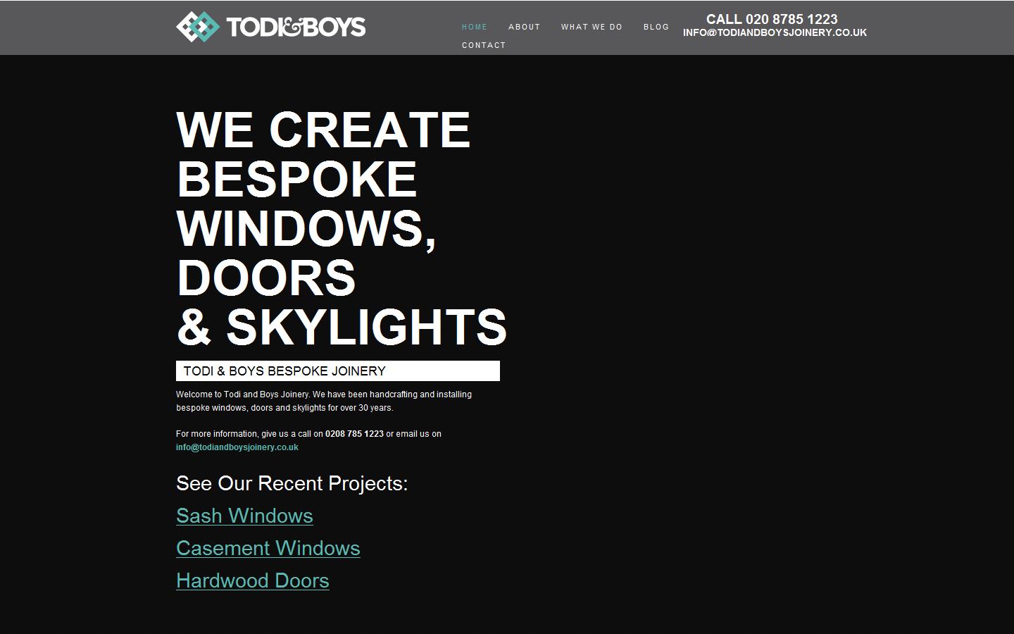 Todi and Boys Joinery Website