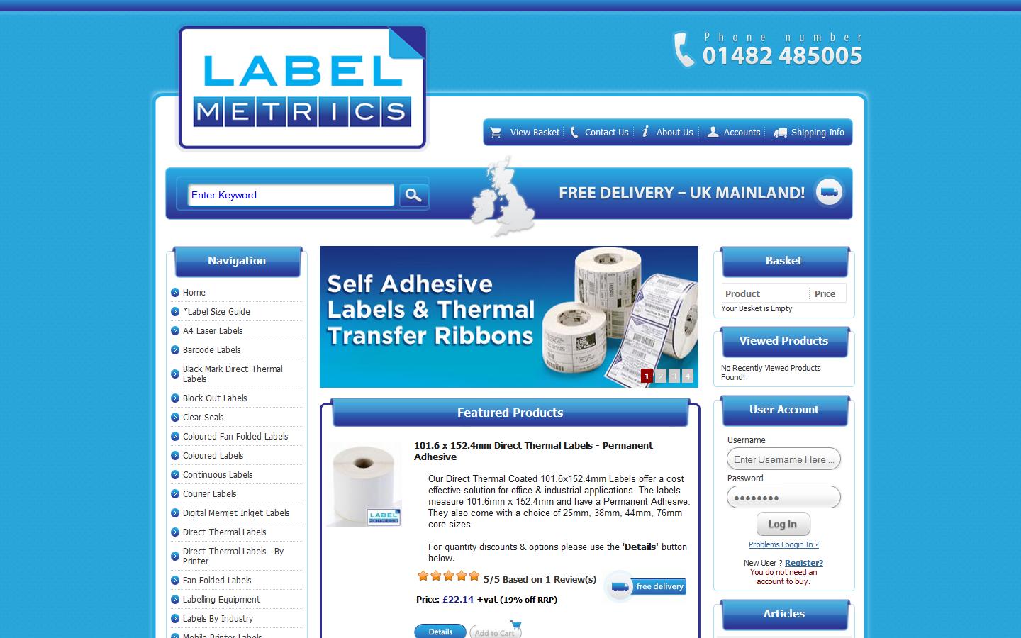 Labels-direct Website