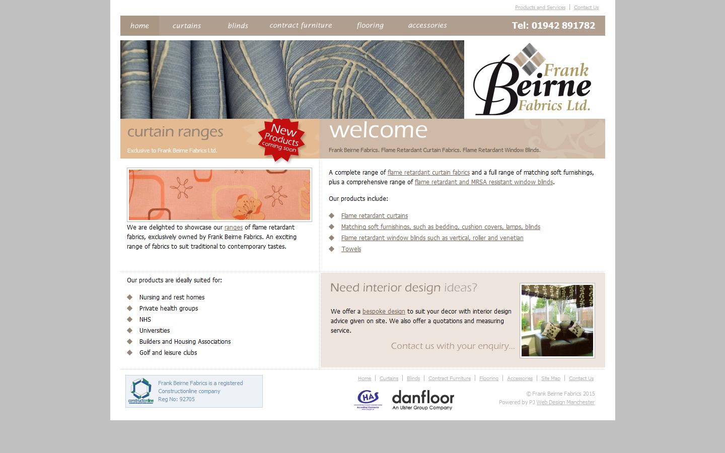 Frank Beirne Fabrics Website