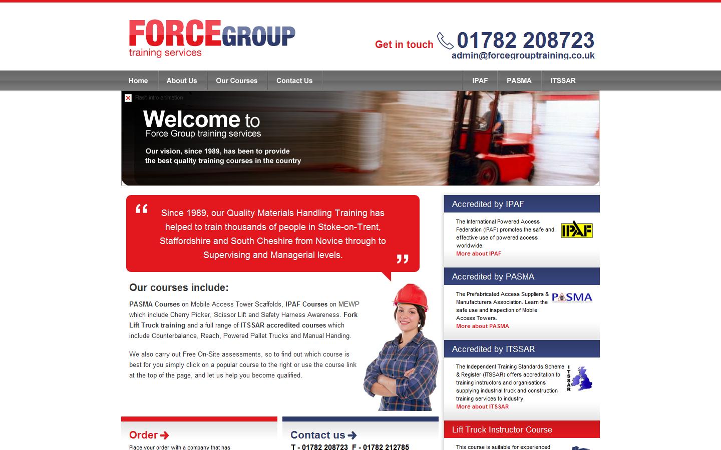Forcegroup Training Services Website
