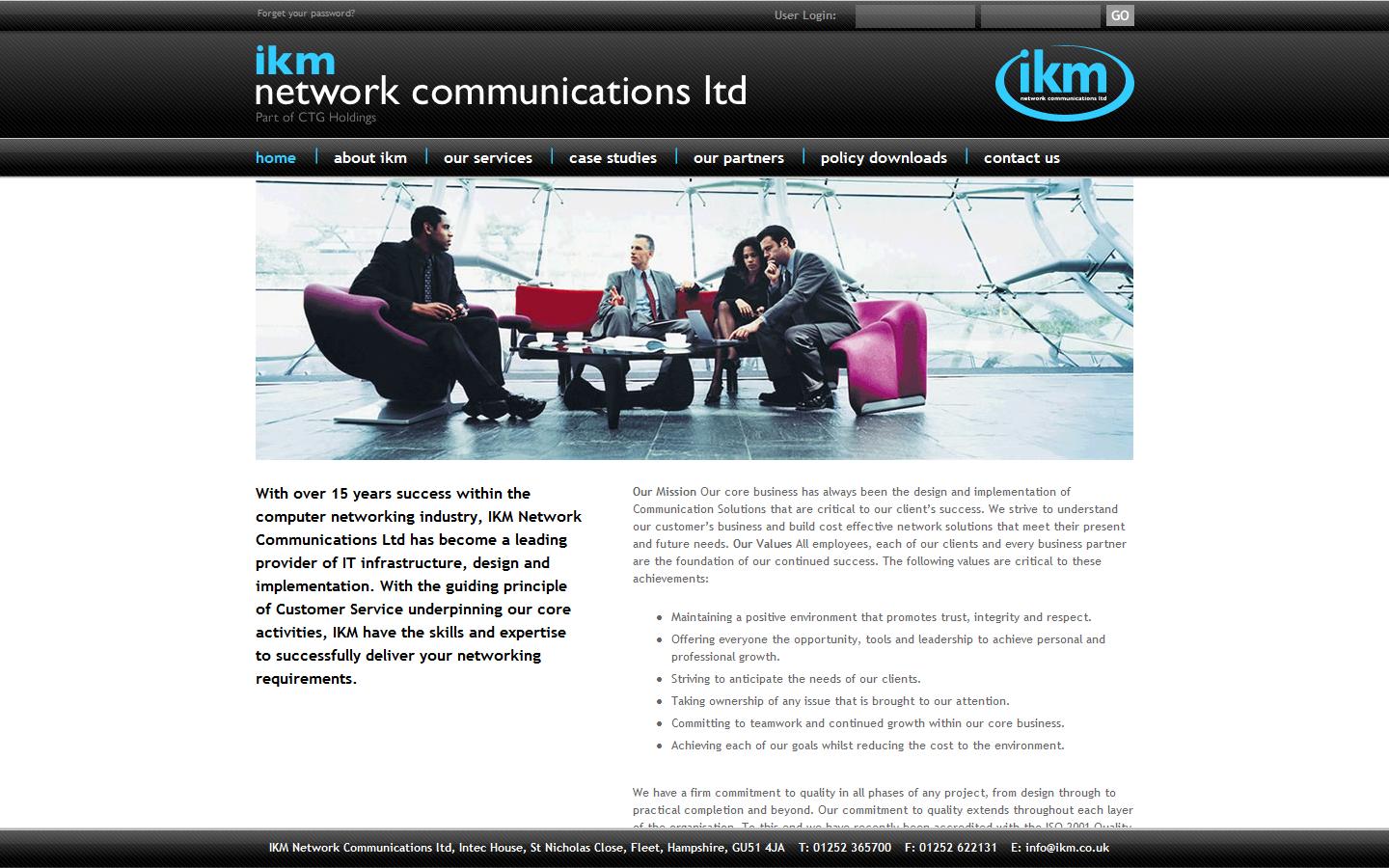IKM Network Communications Website