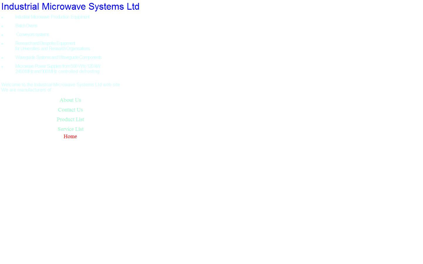 Industrial Microwave Systems Website