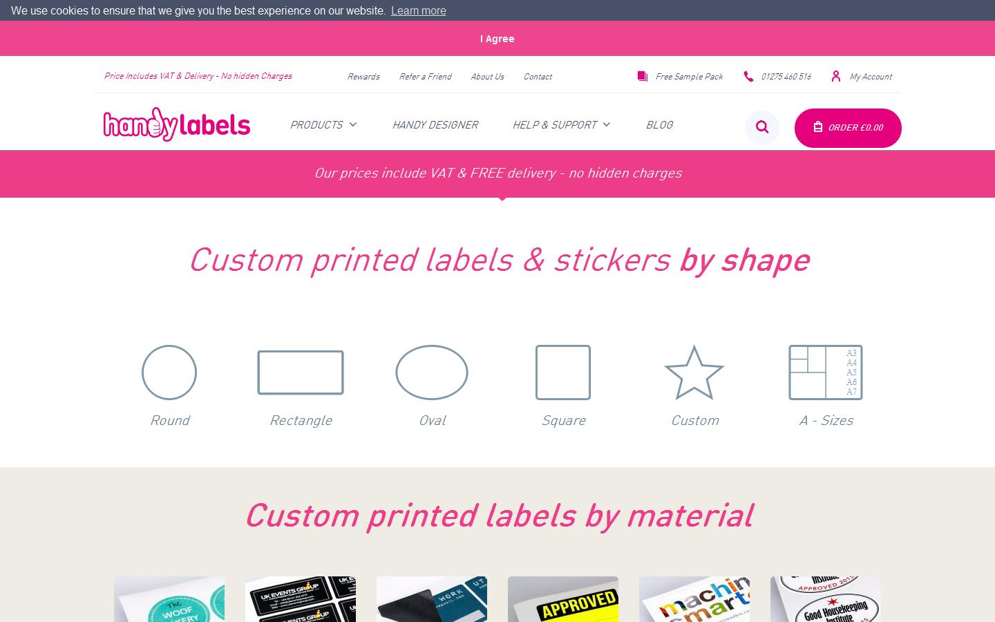 Handy Labels Ltd Website
