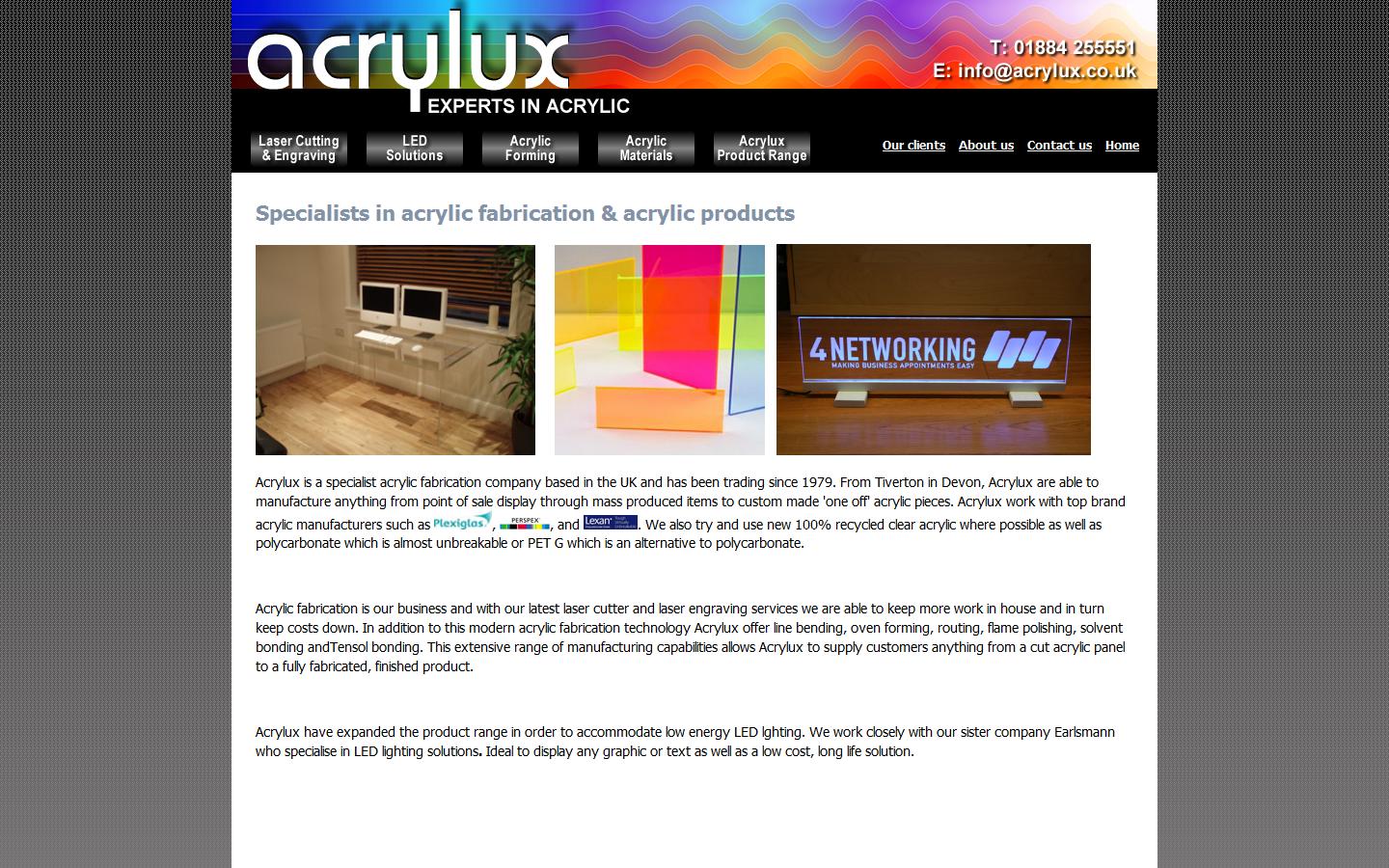Acrylux Website