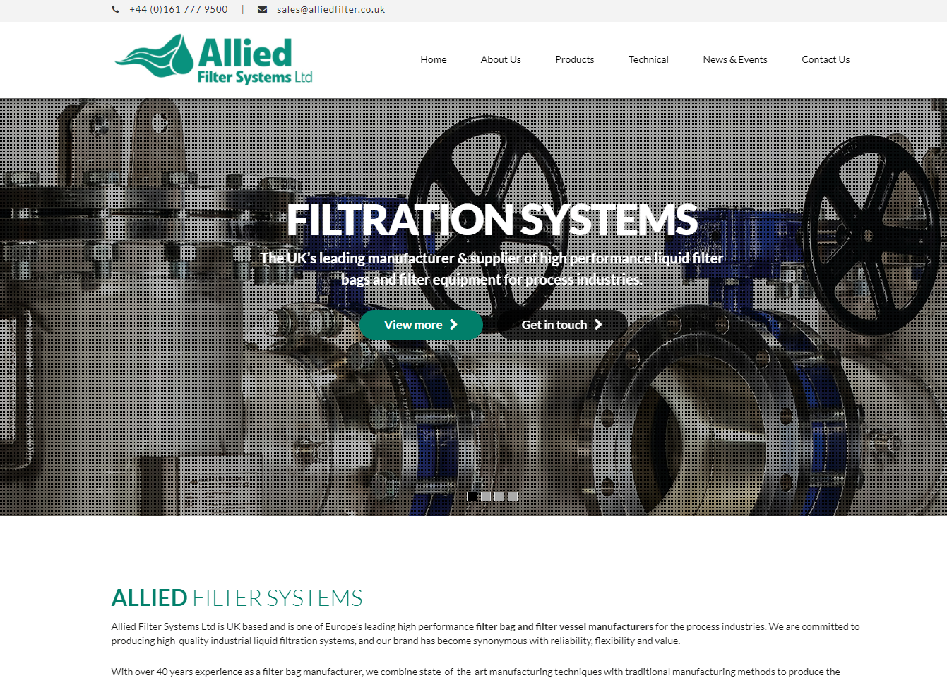 Allied Filter Systems Ltd Website