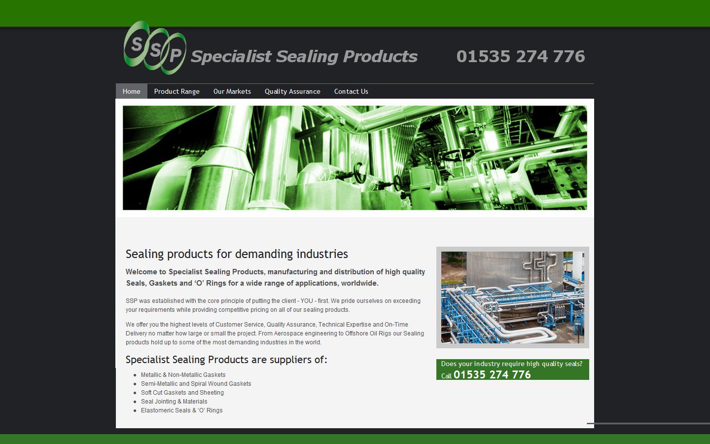 Specialist Sealing Products Website
