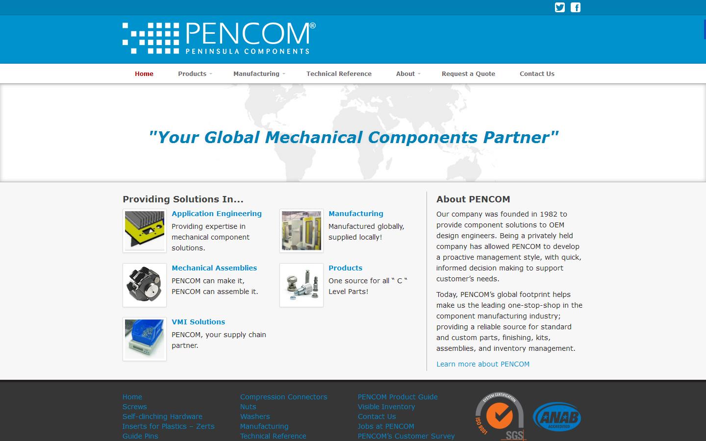 Pencom Engineering Ltd Website