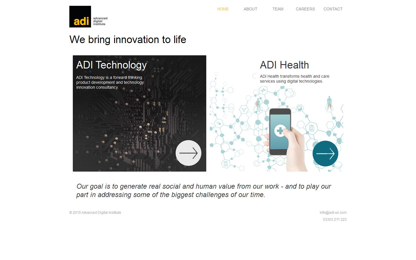 Advanced Digital Institute (ADI) Website