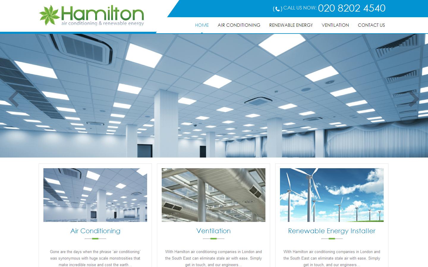 Hamilton Air Conditioning Ltd Website