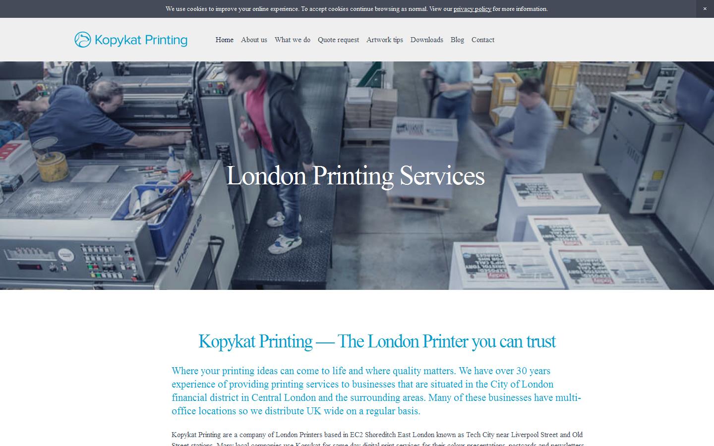 Kopykat Printing Ltd Website