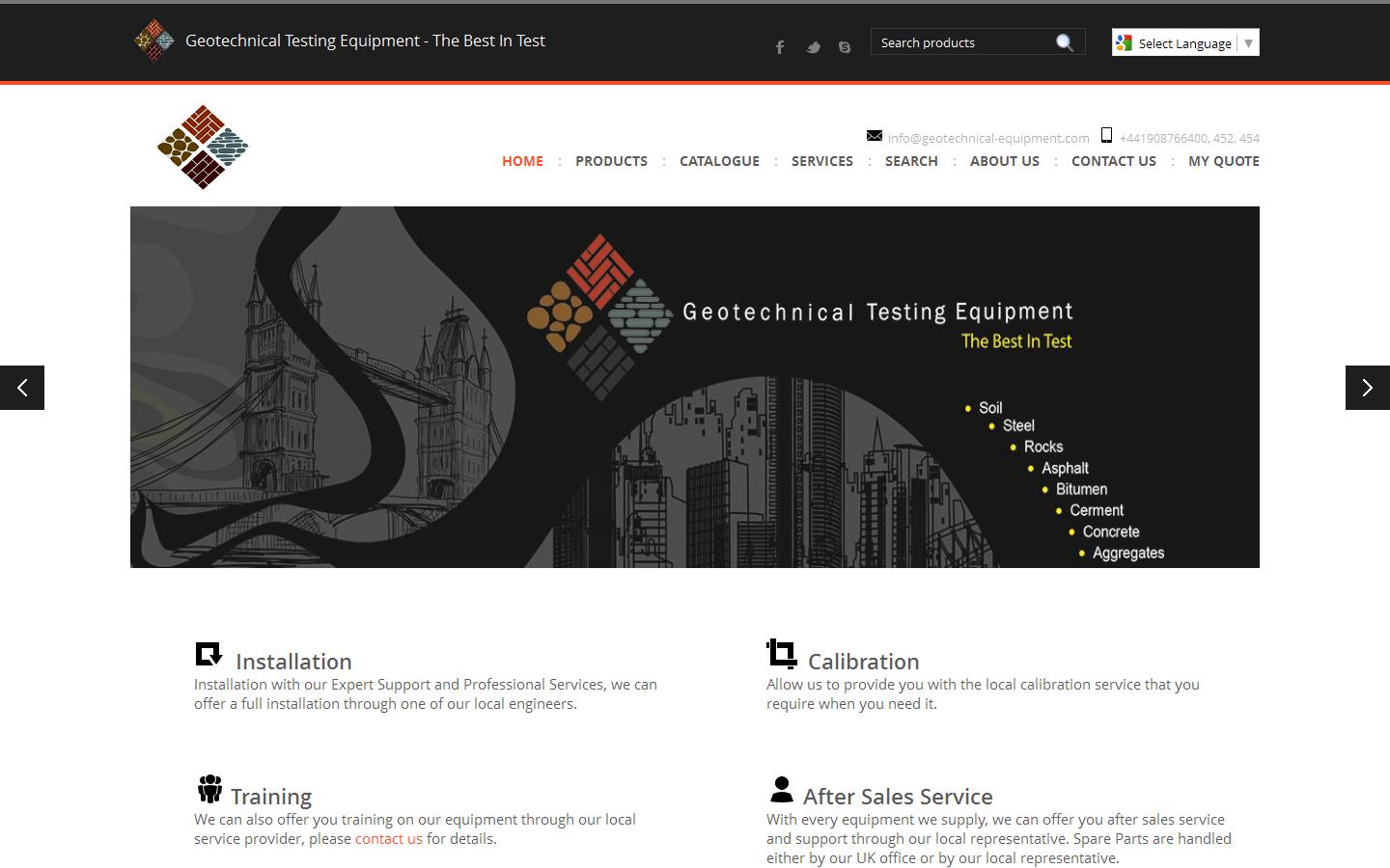 Geotechnical Testing Equipment UK Ltd Website