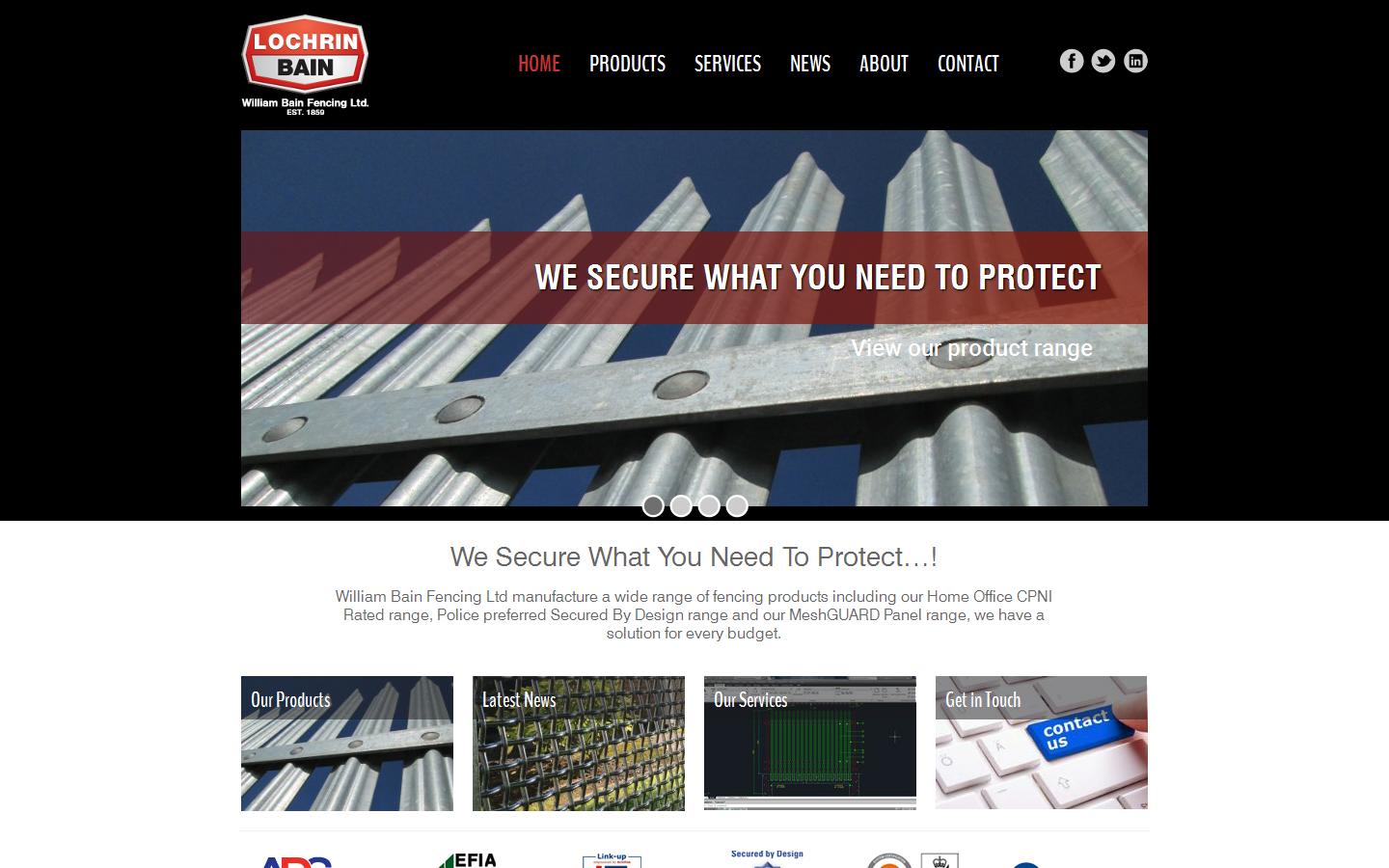 William Bain Fencing Ltd. Website