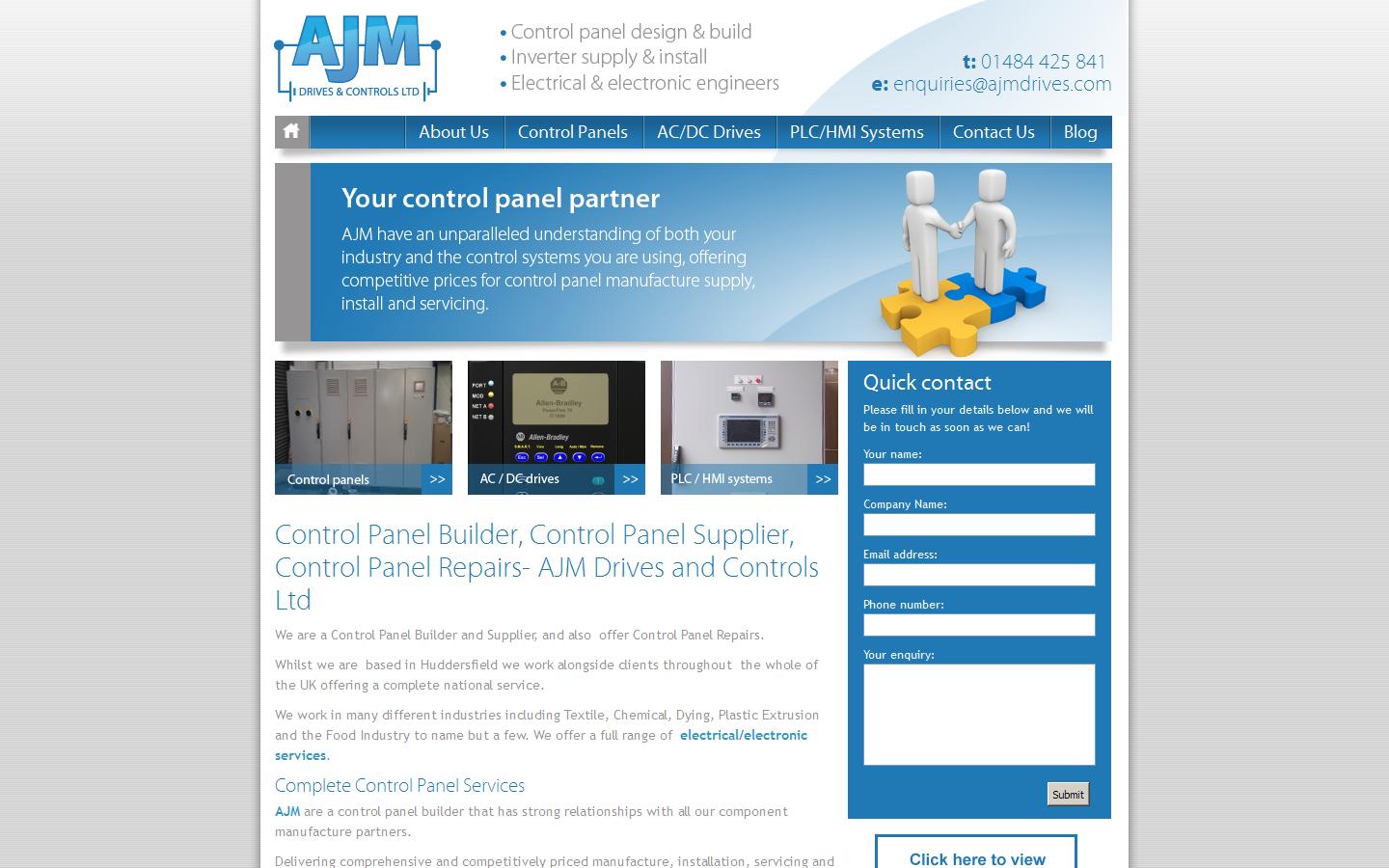 AJM Drives & Controls Ltd Website