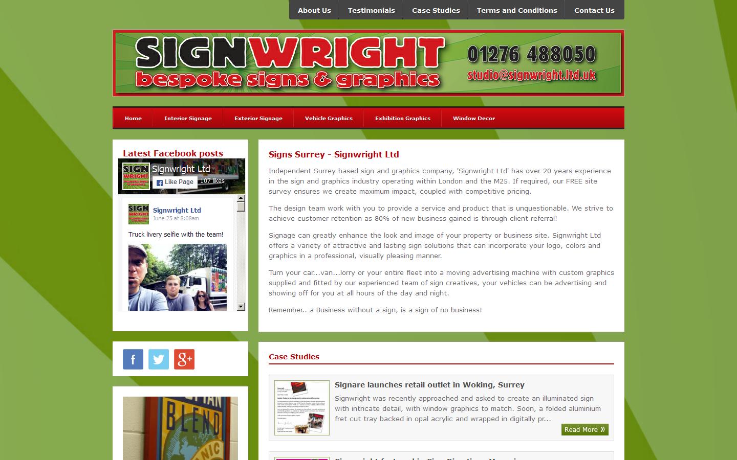 Signwright Ltd Website