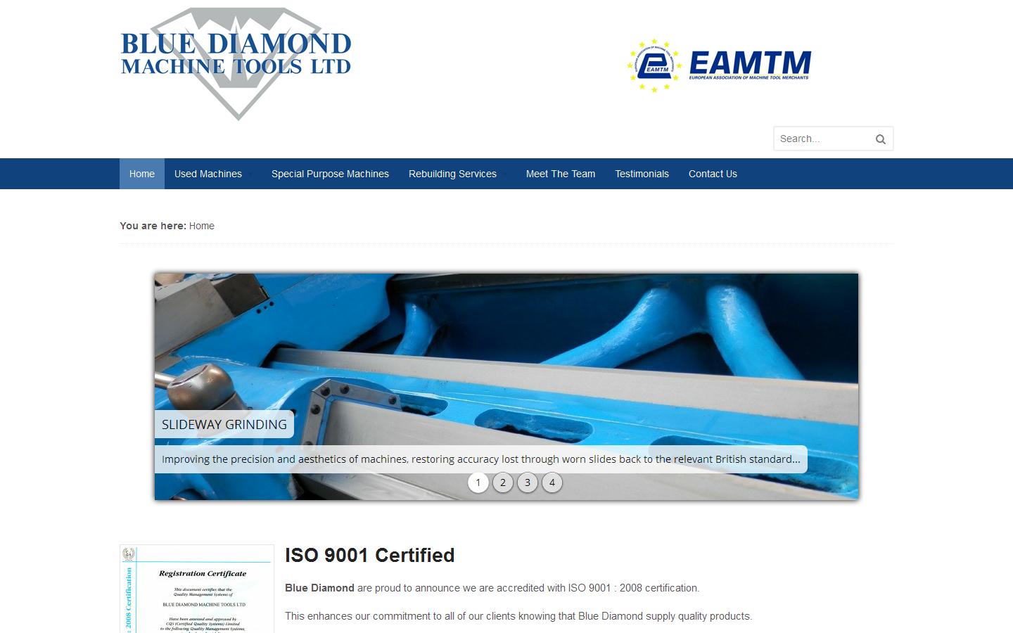 Blue Diamond Machine Tools Ltd Website