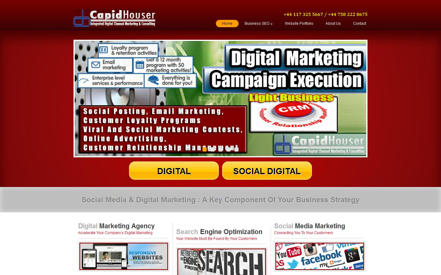 Capid Houser Digital Marketing Agency Website