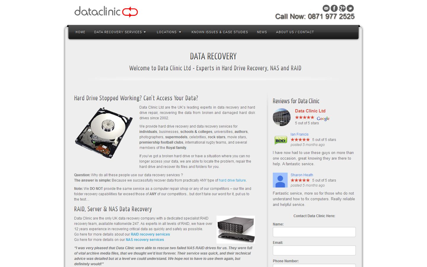 Data Clinic Ltd Website