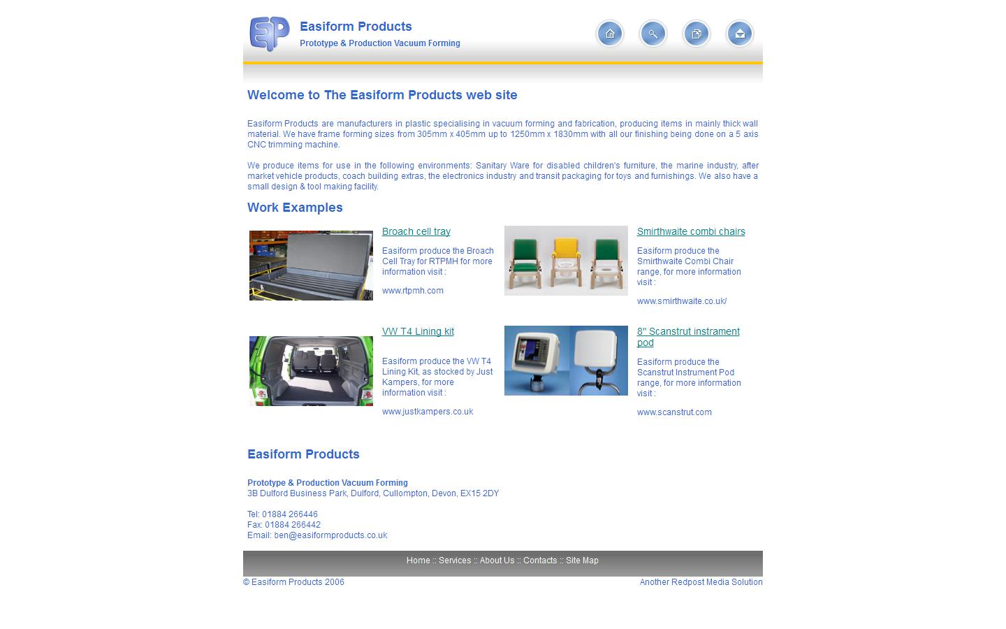 Easiform Products Website