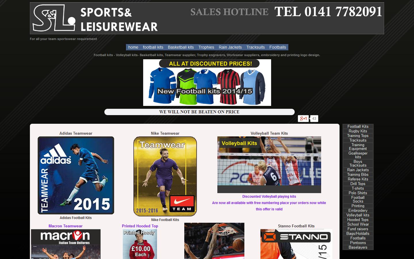 Sports & Leisurewear Website