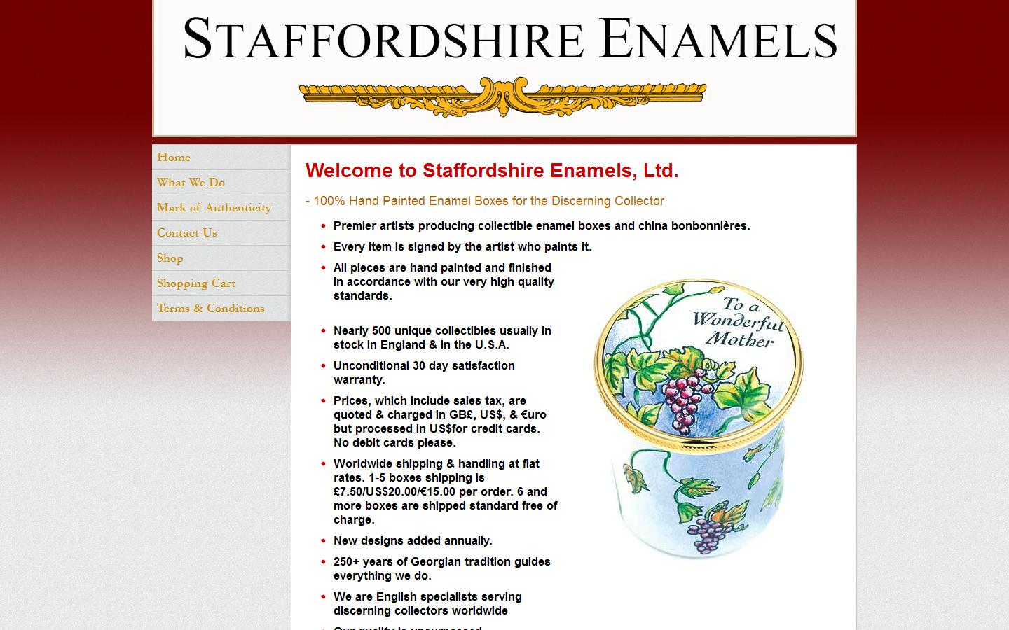 Stafforshire Enamels Website