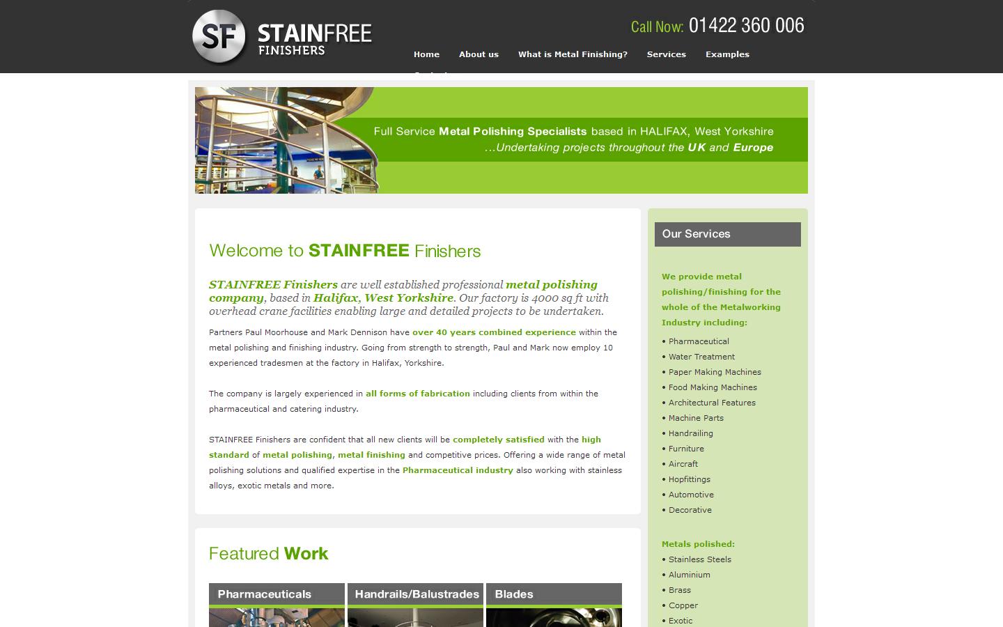 Stainfree Fishers Website