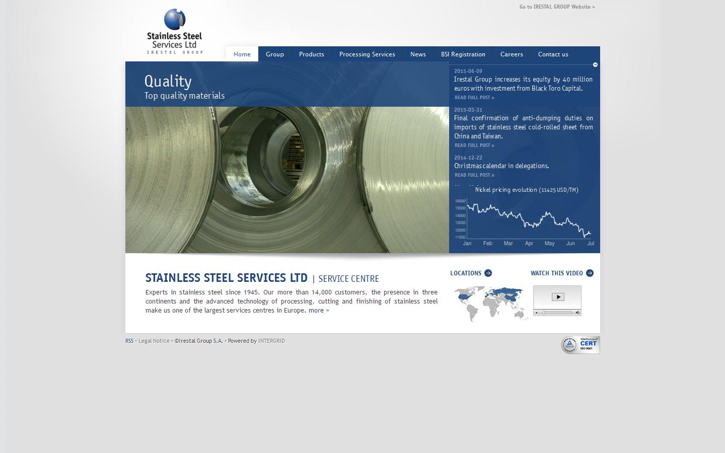 Stainless Steel Services Website