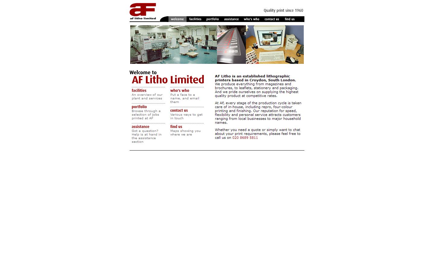 AF Litho Ltd Website