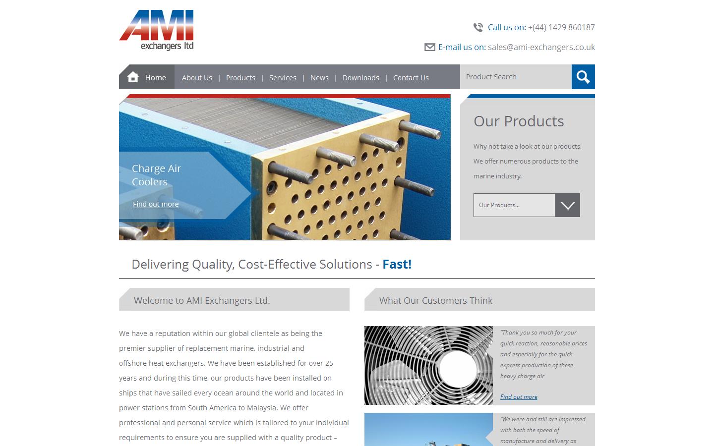 AMI Exchangers Website