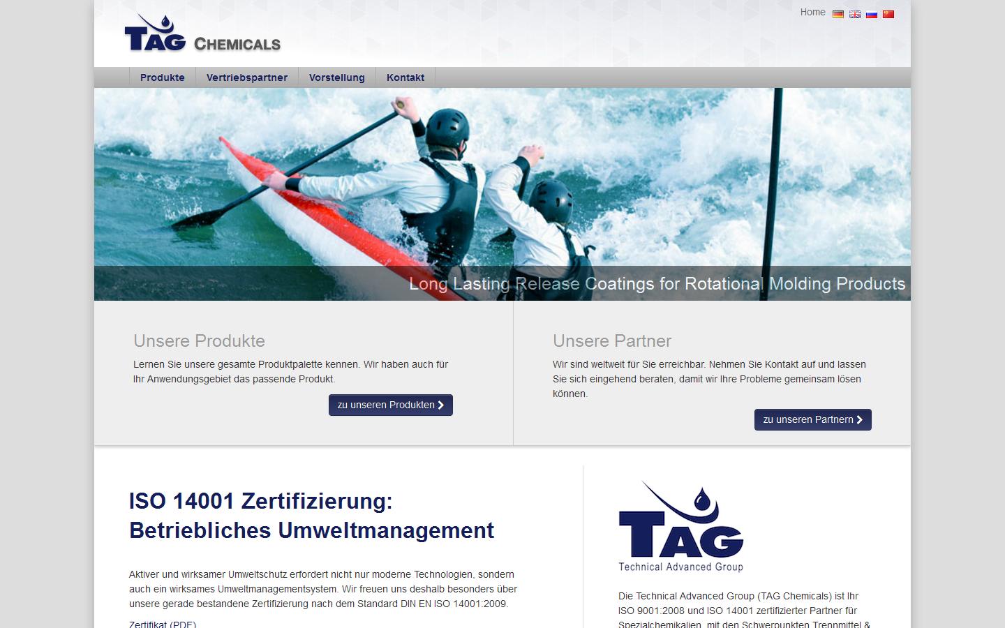TAG Chemicals GmbH Website