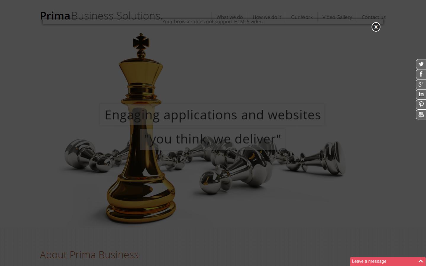 Prima Business Solutions Website